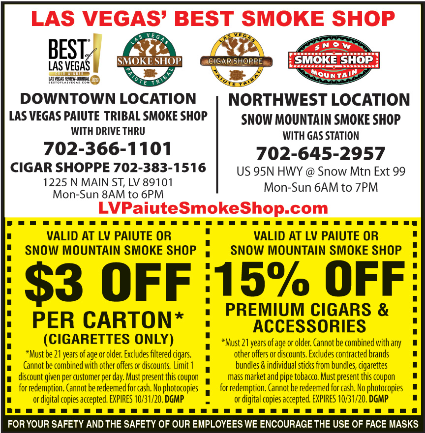 VALID AT LV PAIUTE OR SNOW MOUNTAIN SMOKE SHOP $3 OFF PER CARTON | Online Printable Coupons: USA ...