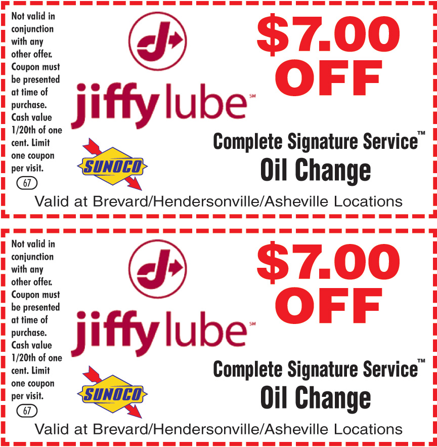 $7 00 OFF ON COMPLETE SIGNATURE SERVICE OIL CHANGE Online Printable