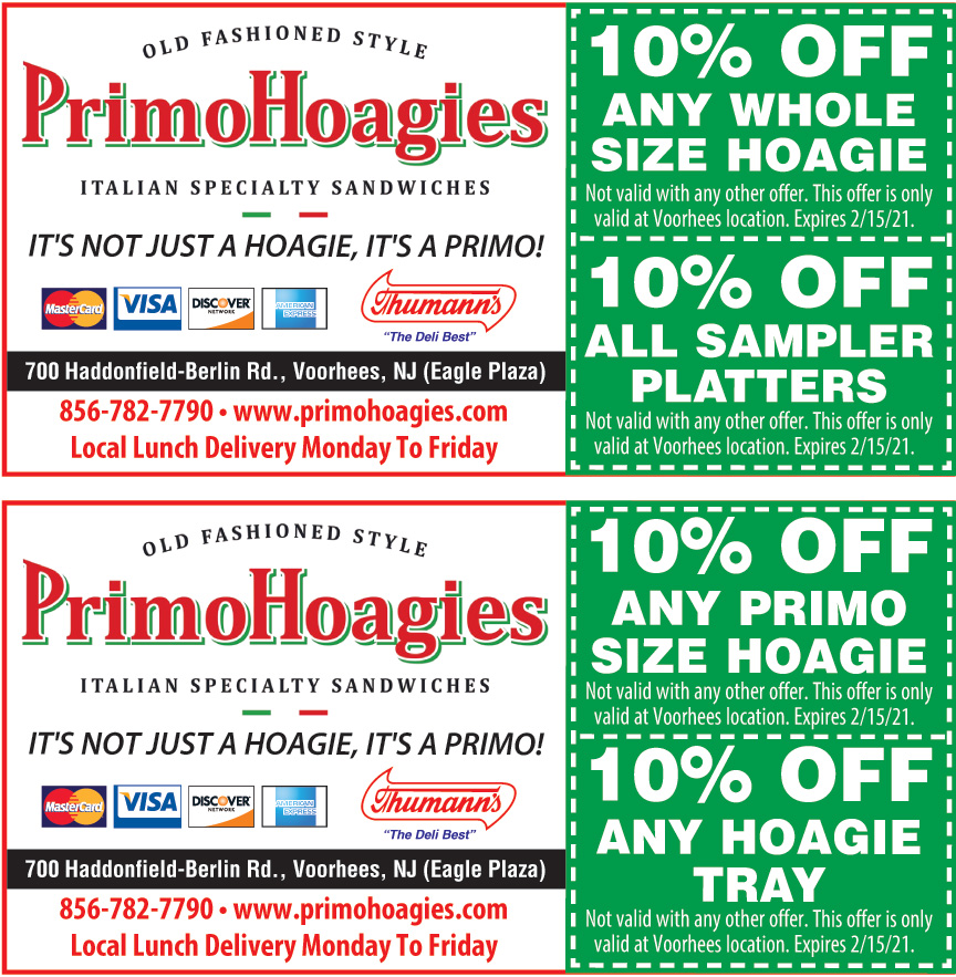 Primo Hoagies Printable Menu Printable Templates