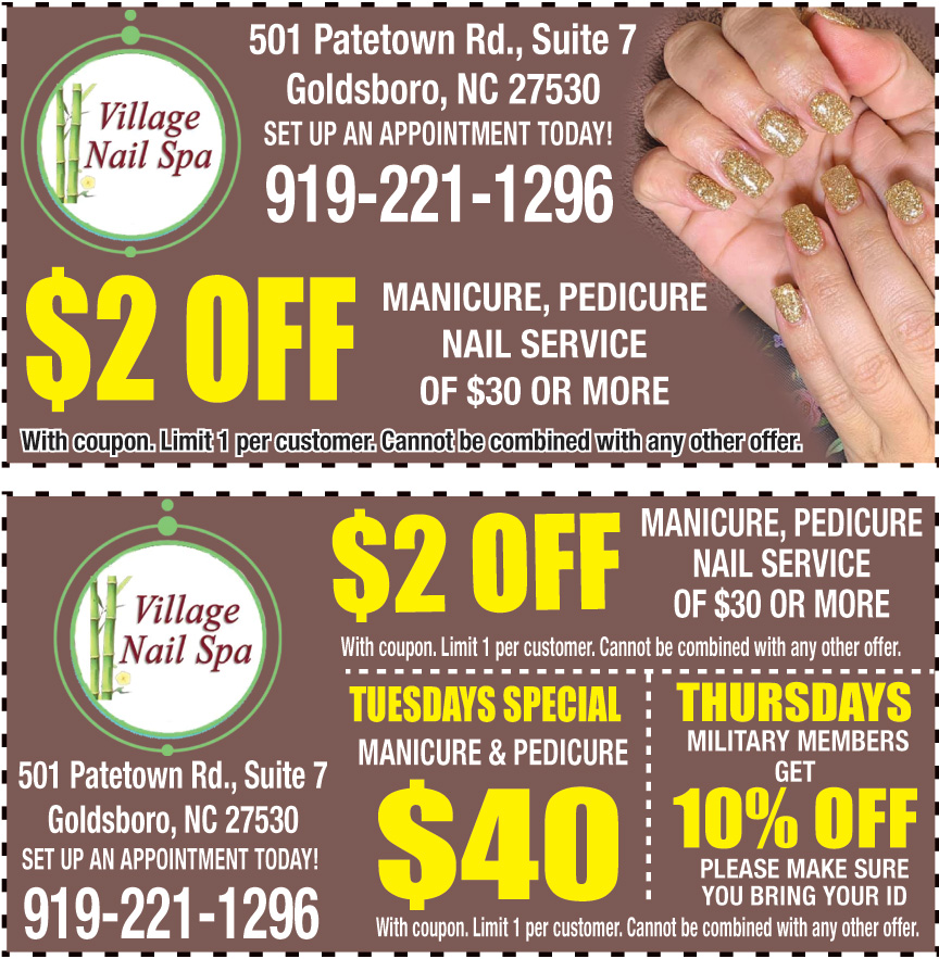 2 OFF ON MANICURE, PEDICURE NAIL SERVICE OF 30 OR MORE Online
