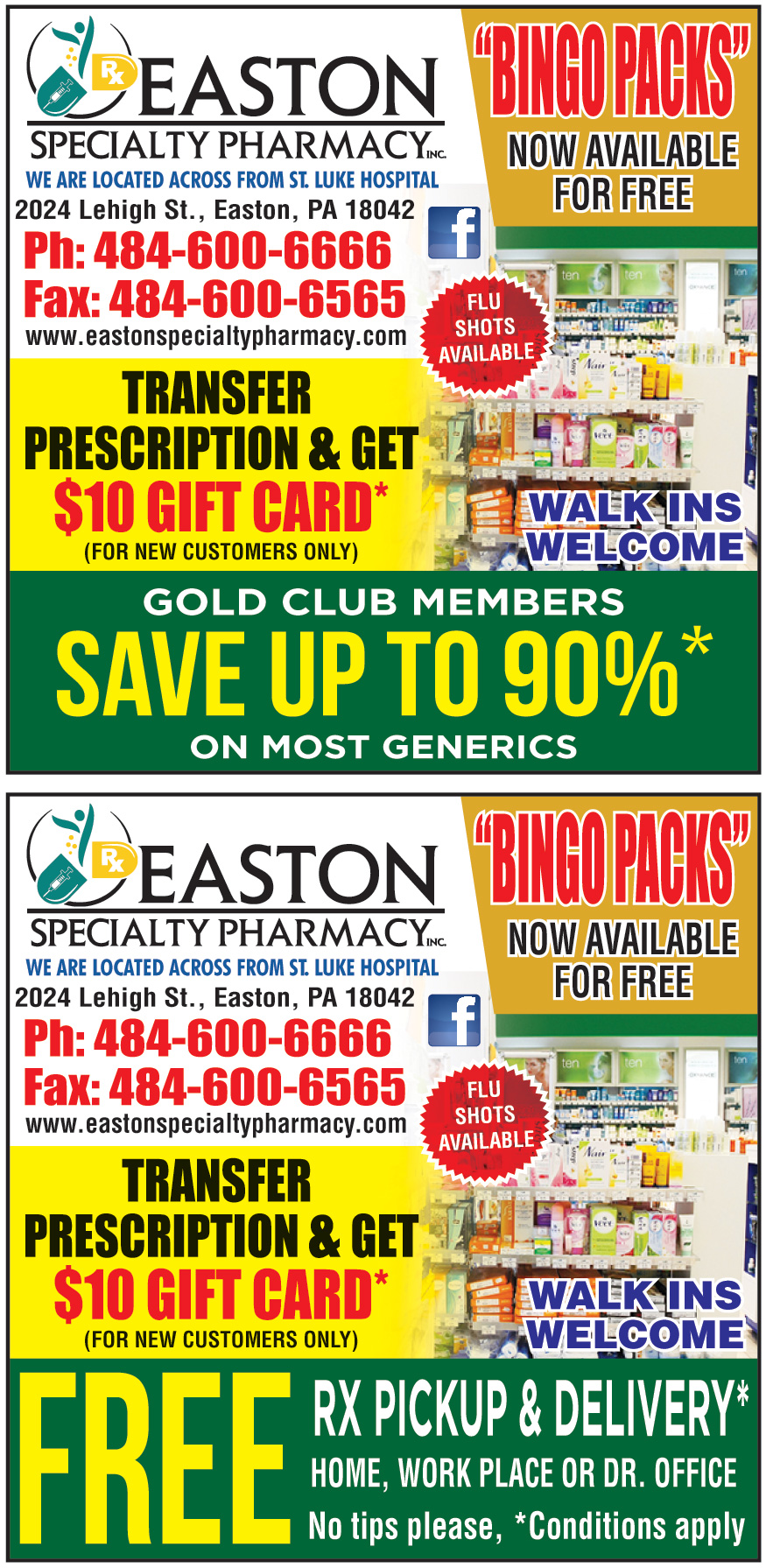 FREE RX PICKUP & DELIVERY Online Printable Coupons USA Local Free