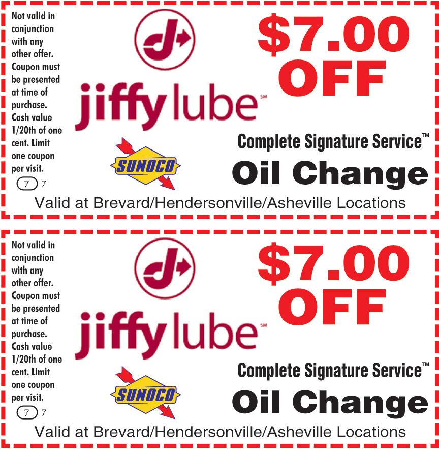 jiffy lube oil change coupons