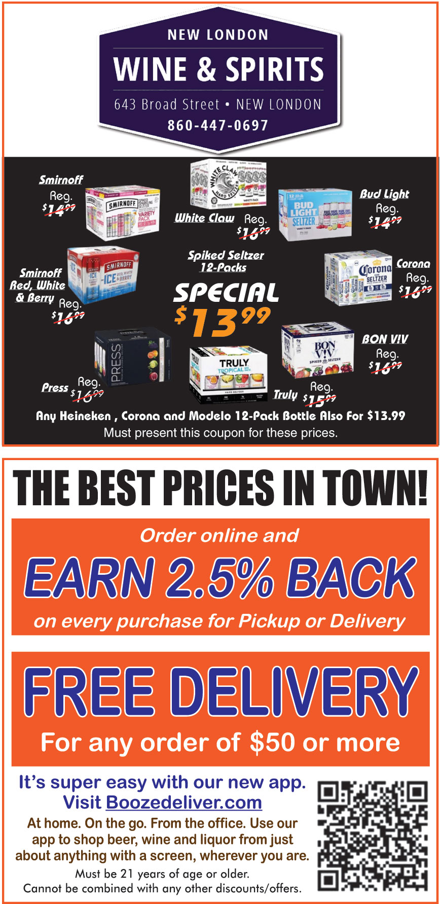 NEW LONDON WINE AND SPIRI