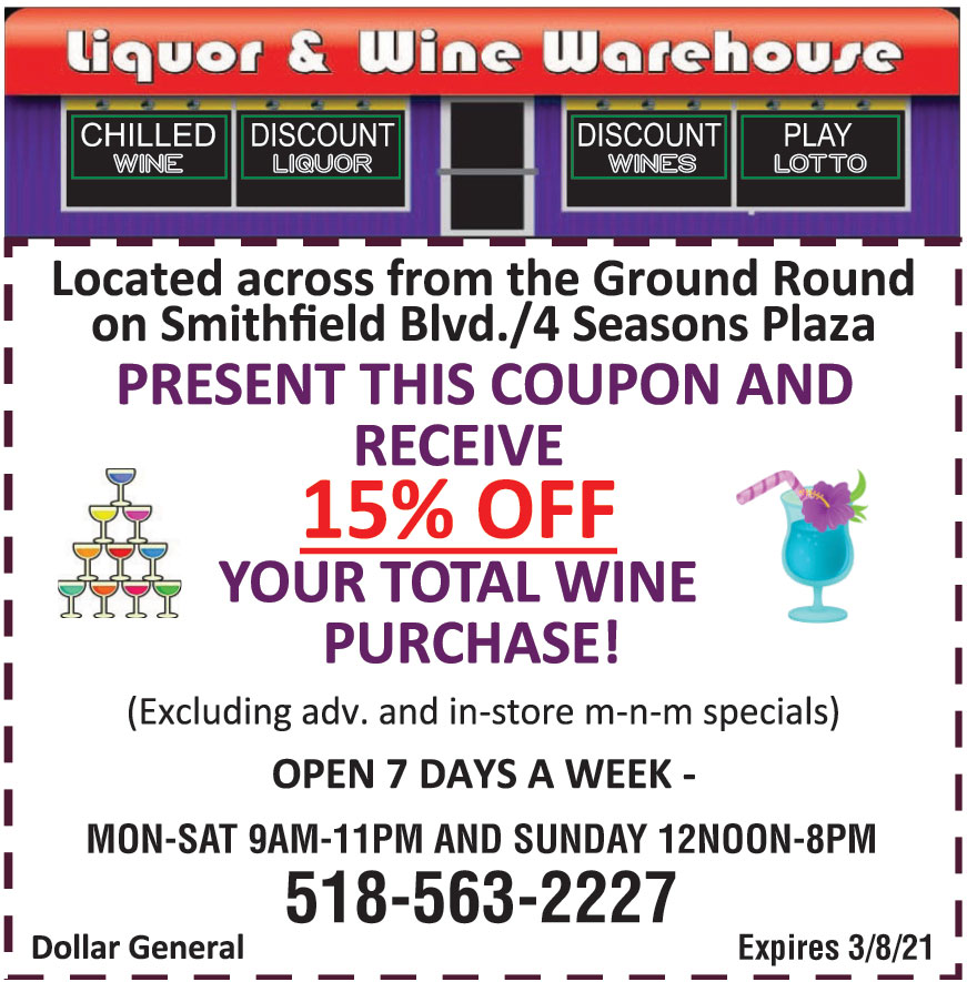 PRESENT THIS COUPON AND RECEIVE 15 OFF ON YOUR TOTAL WINE PURCHASE