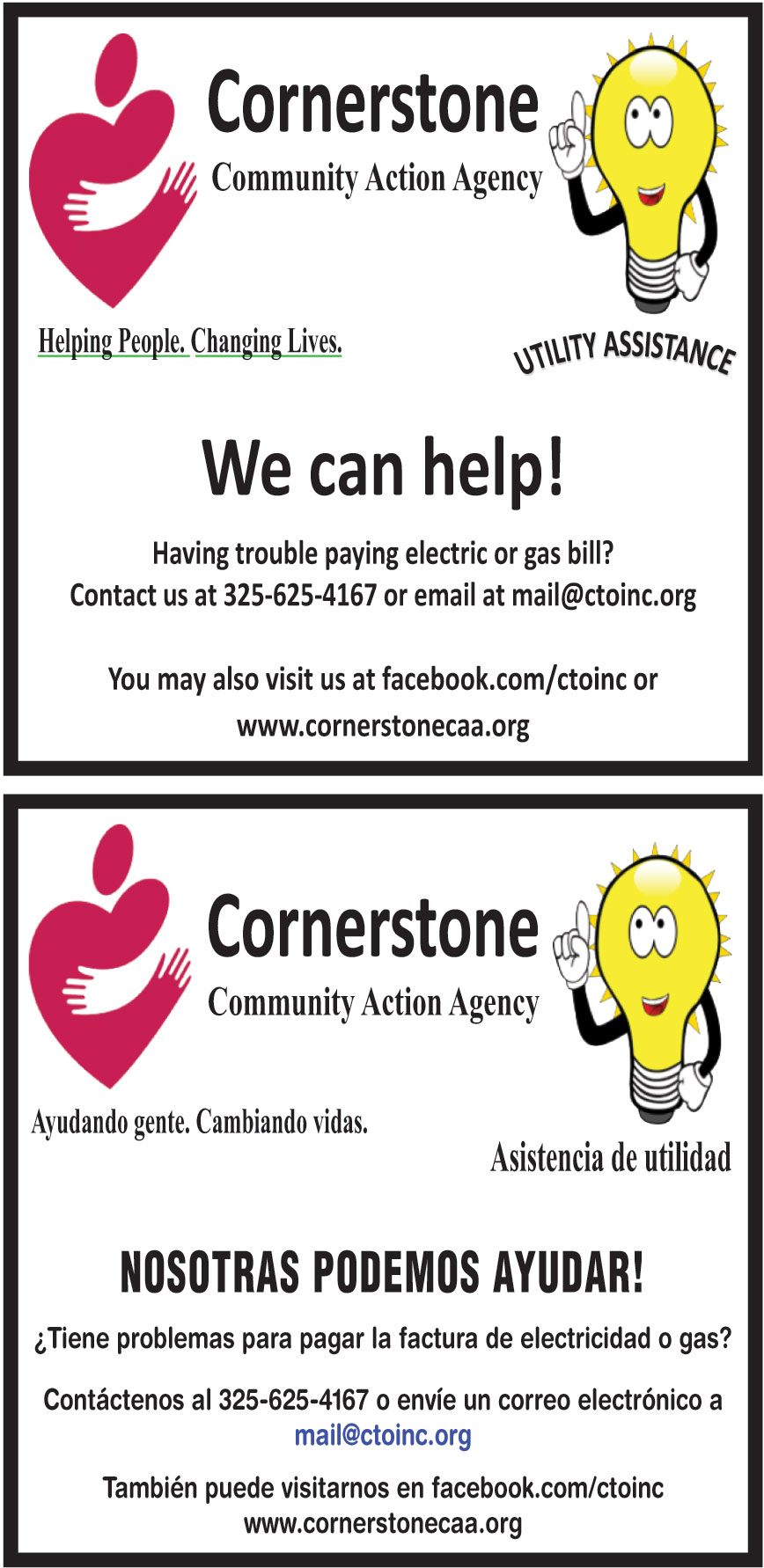 CORNERSTONE COMMUNITY ACTION AGENCY Online Printable Coupons USA