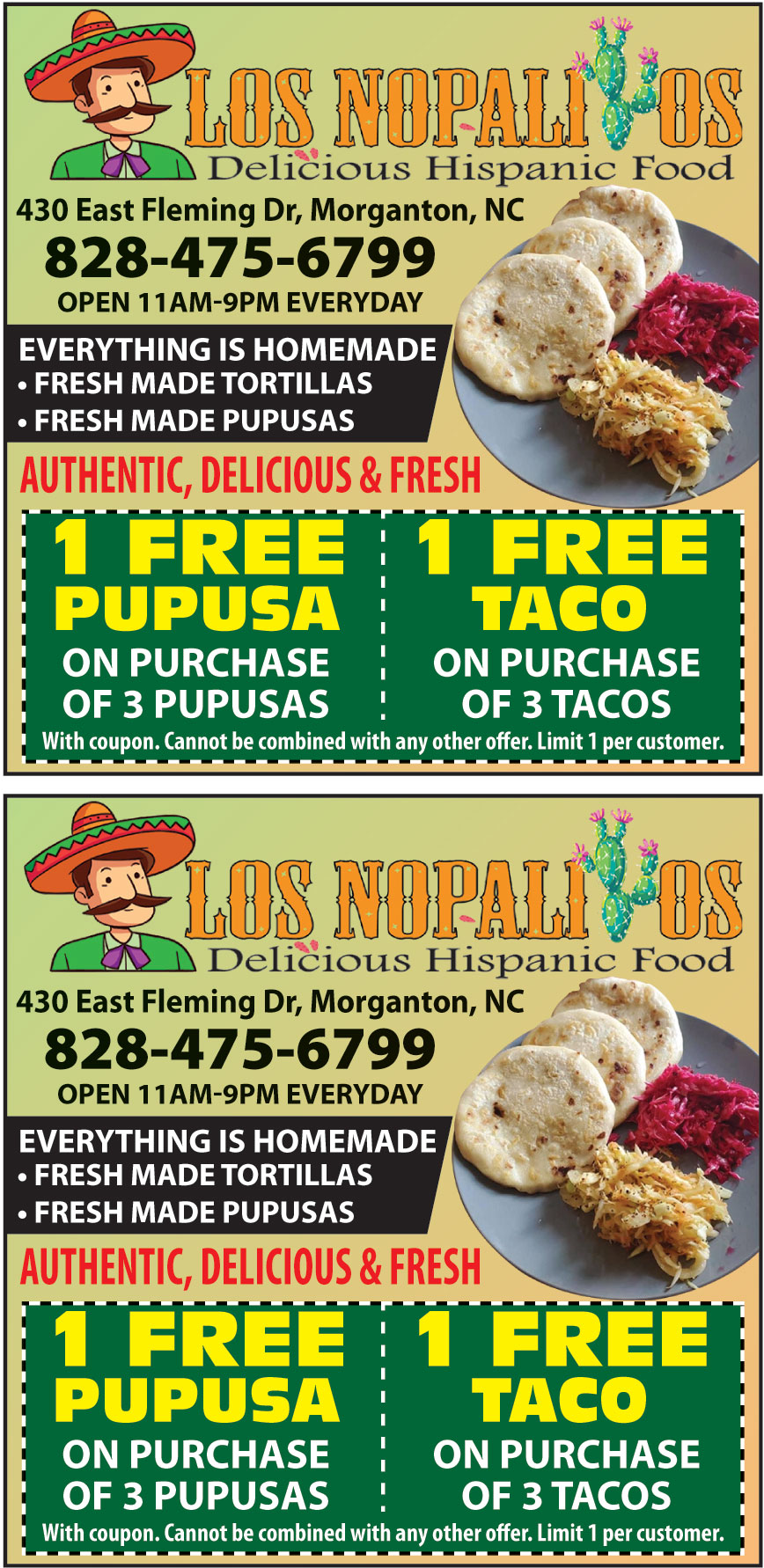 1 FREE TACO ON PURCHASE OF 3 TACOS | Online Printable Coupons: USA ...