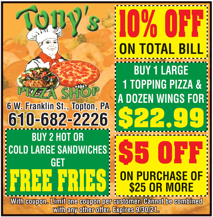 TONYS PIZZA SHOP
