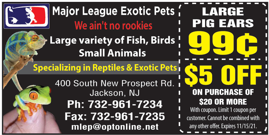 MAJOR LEAGUE EXOTIC PETS
