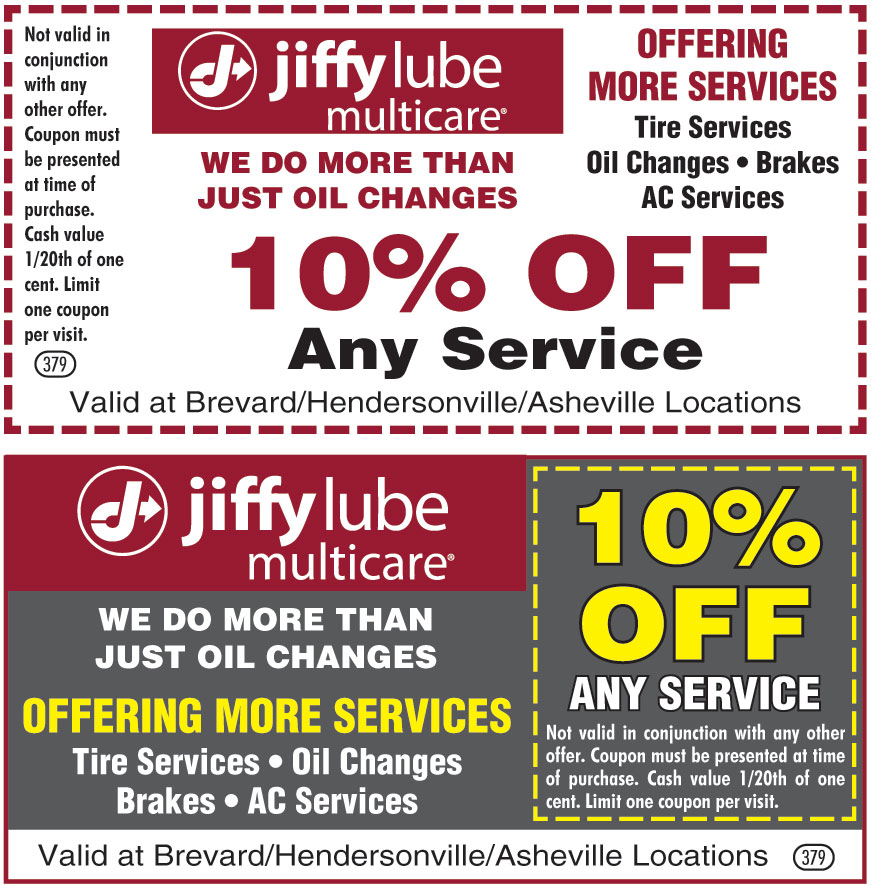 Jiffy Lube Printable Coupons
