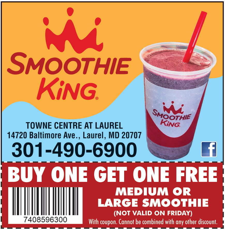 BUY ONE GET ONE FREE MEDIUM OR LARGE SMOOTHIE | Online Printable Coupons: USA Local Free Printable Shopping Coupons