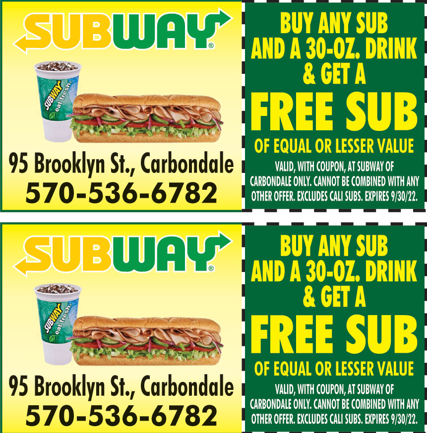 buy any sub and a 30 oz drink get a free sub of equal or lesser value online printable coupons usa local free printable shopping coupons