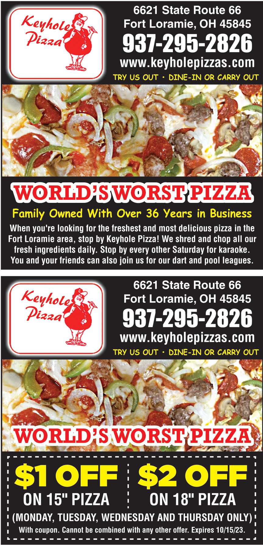KEYHOLE PIZZA