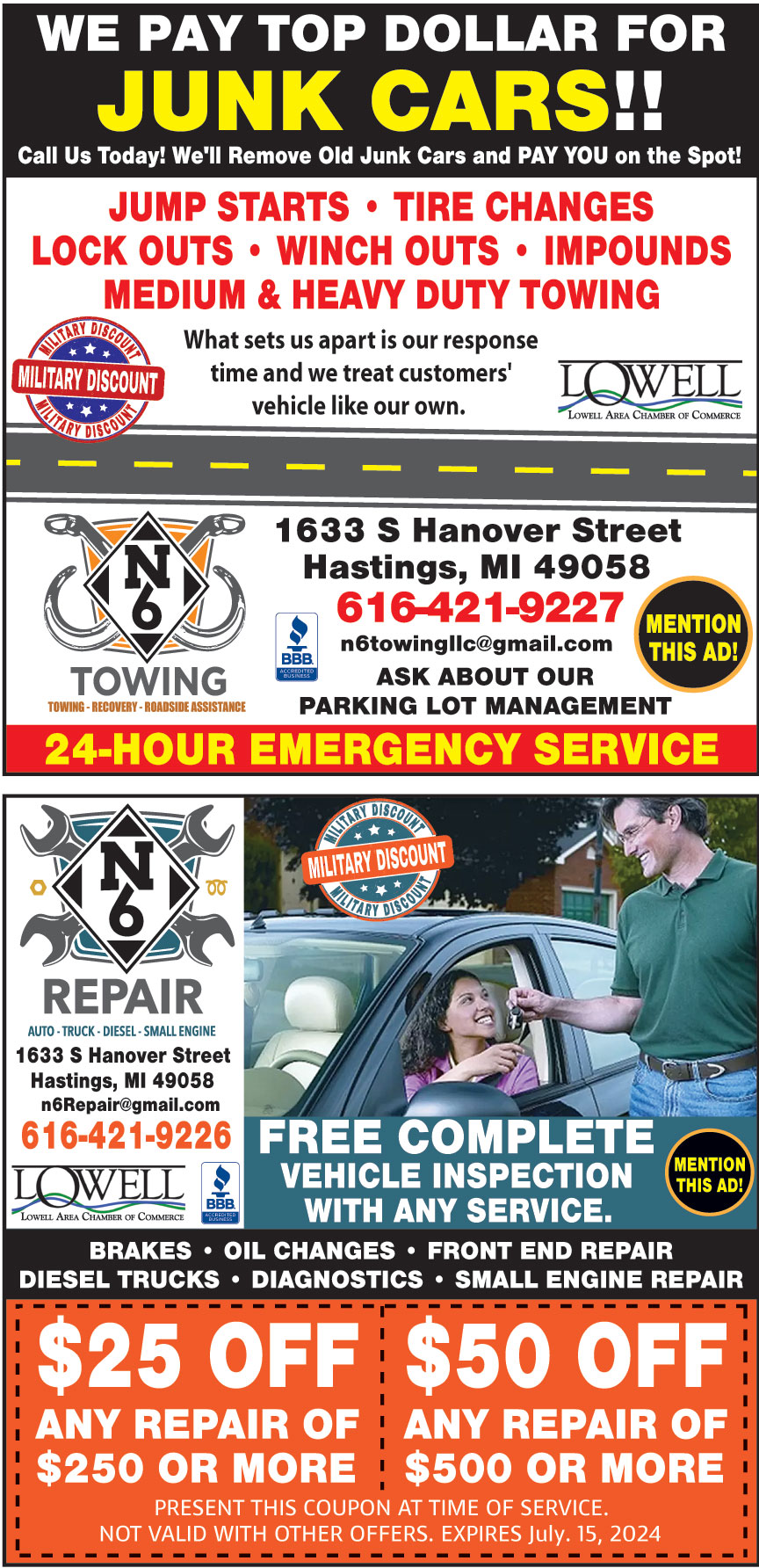 N6 TOWING AND RECOVERY