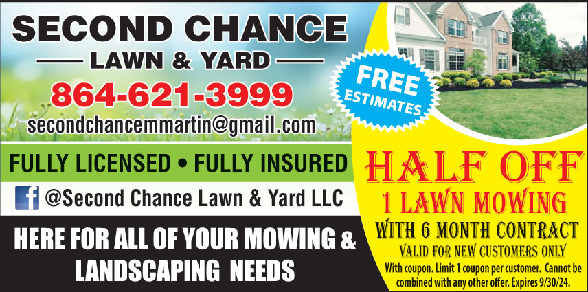 SECOND CHANCE LAWN AND YA