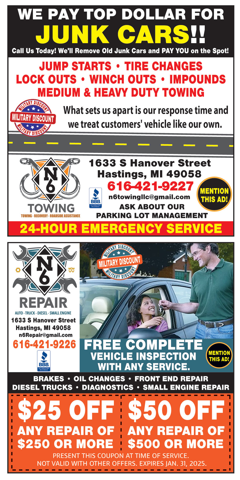 N6 TOWING AND RECOVERY