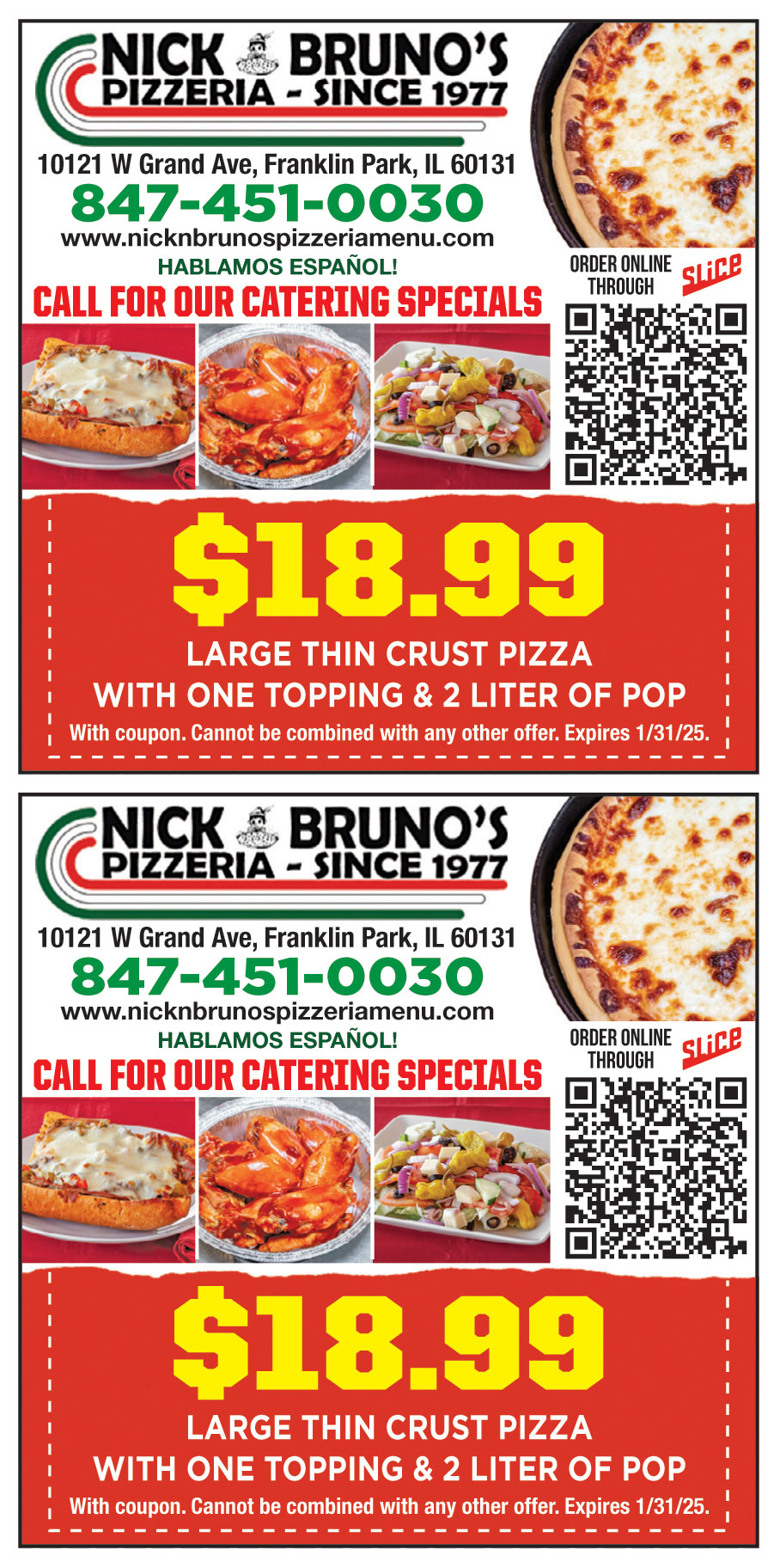 NICK AND BRUNOS PIZZERIA