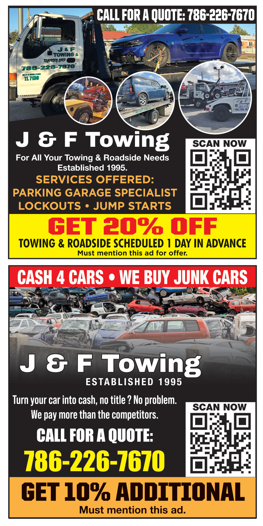 J AND F TOWING