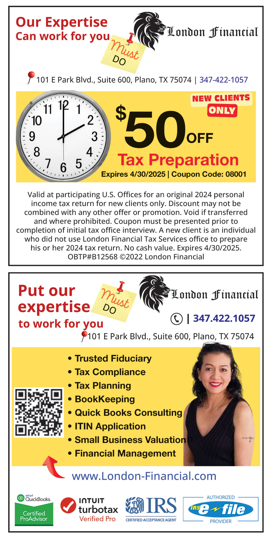 LONDON FINANCIAL TAX PREP