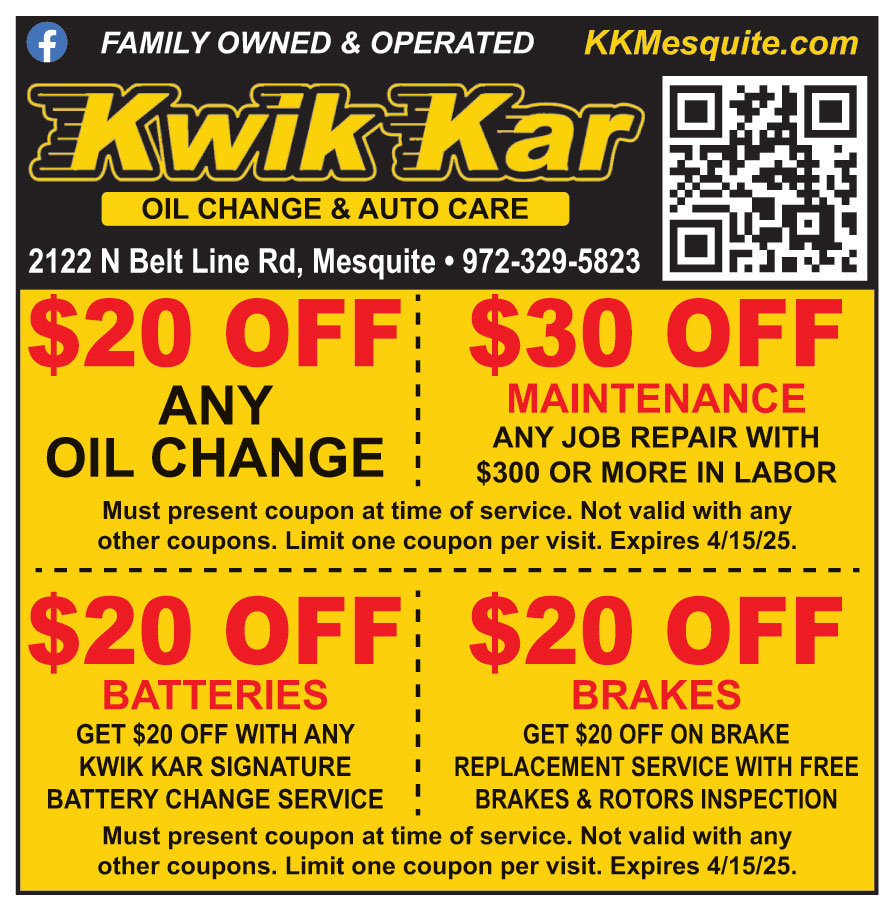 KWIK KAR OIL CHANGE AND A