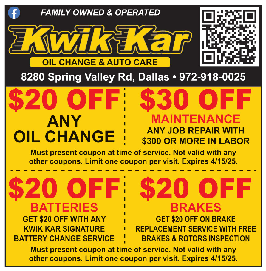 KWIK KAR OIL CHANGE AND A