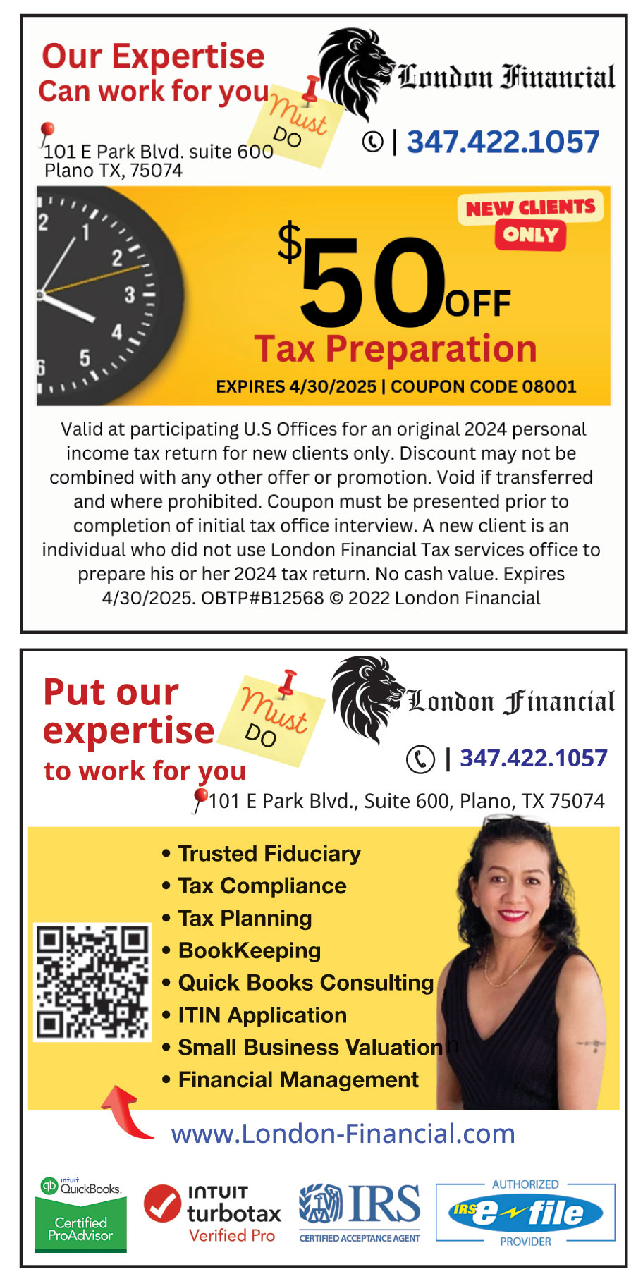 LONDON FINANCIAL TAX PREP