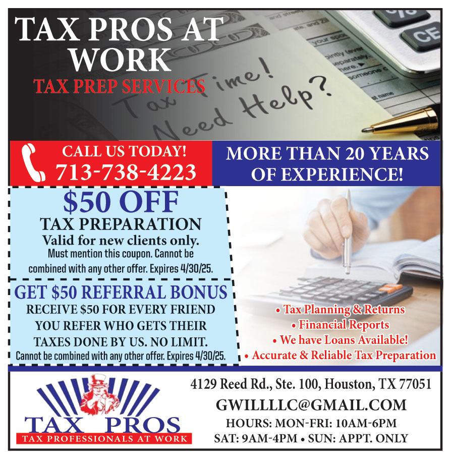 TAX PROFESSIONALS AT WORK