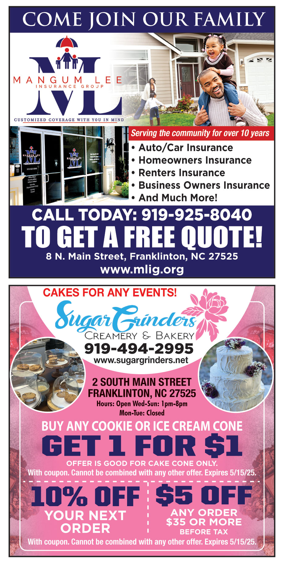 SUGAR GRINDERS CREAMERY A