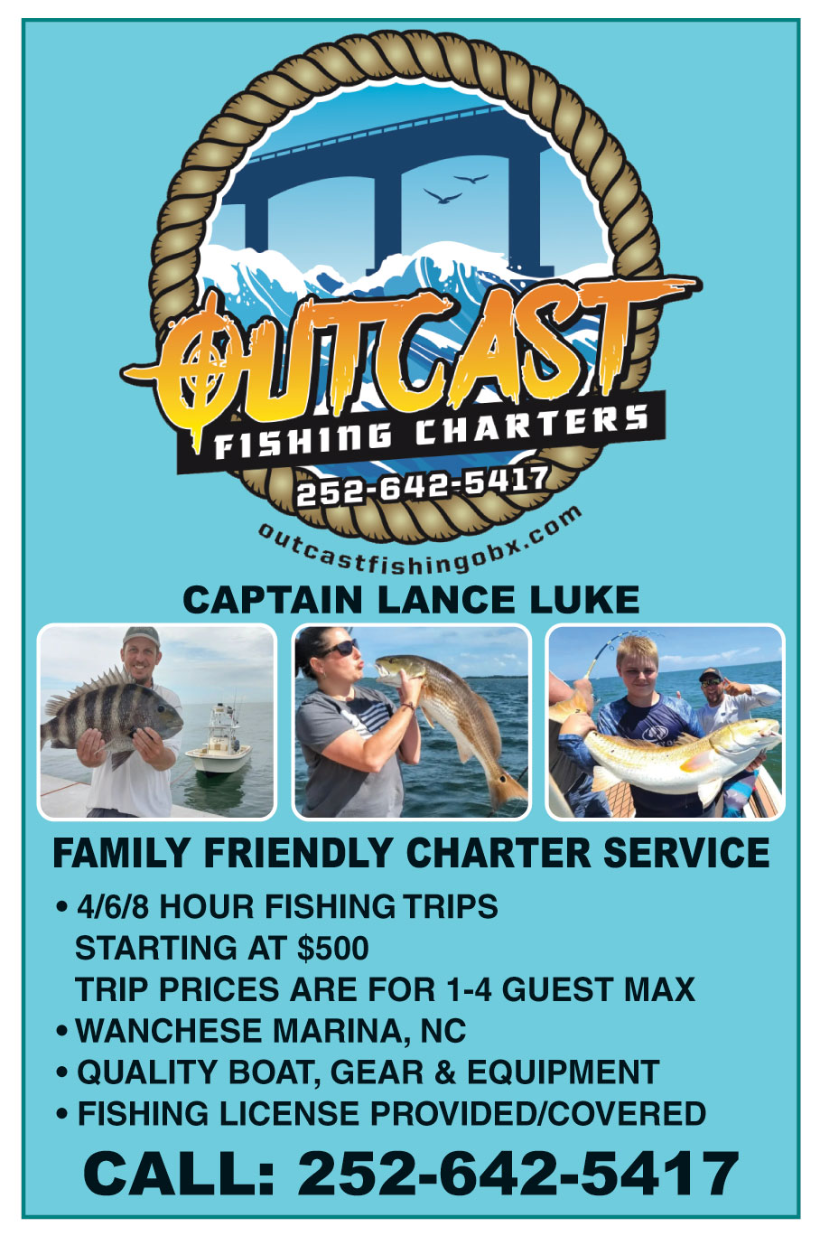 OUTCAST FISHING CHARTERS