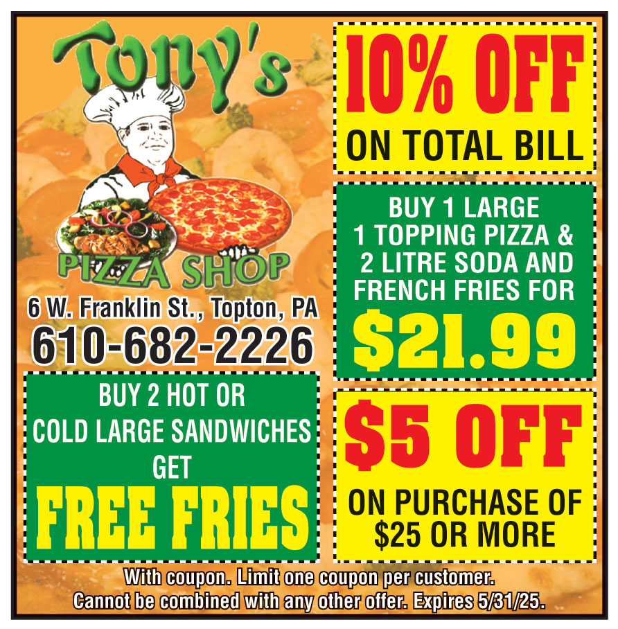 TONYS PIZZA SHOP