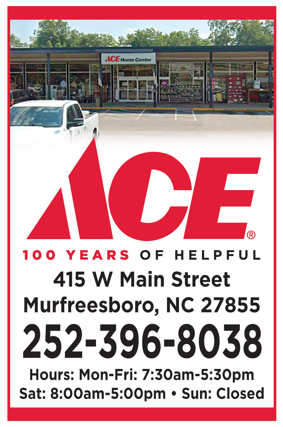 ACE HARDWARE OF AHOSKIE A