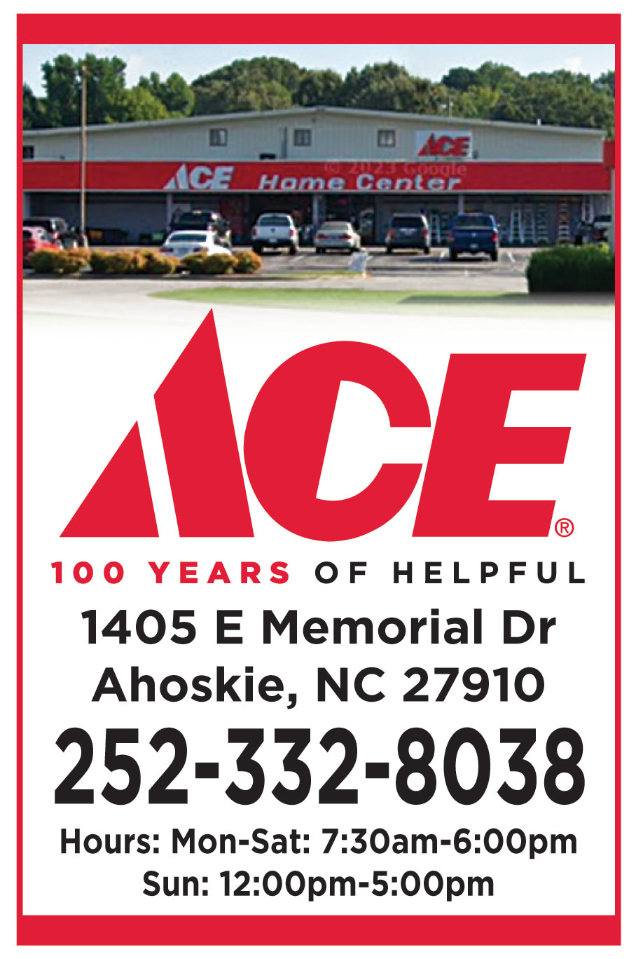 ACE HARDWARE OF AHOSKIE A