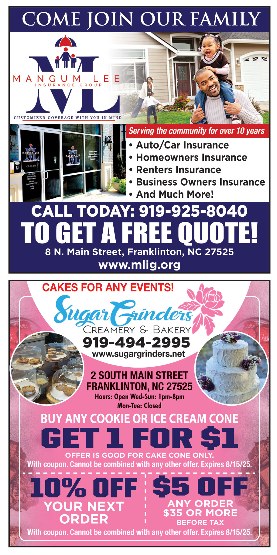 SUGAR GRINDERS CREAMERY A