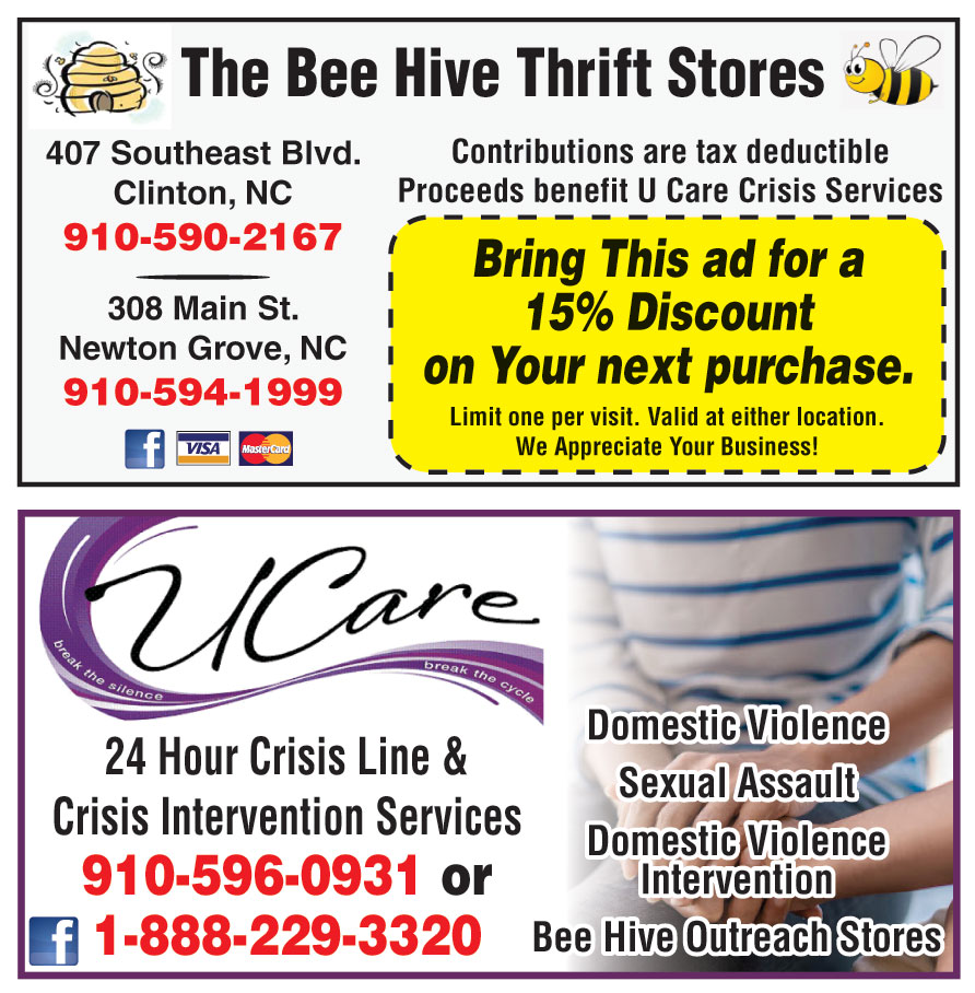 BRING THIS AD FOR A 15% DISCOUNT ON YOUR NEXT PURCHASE