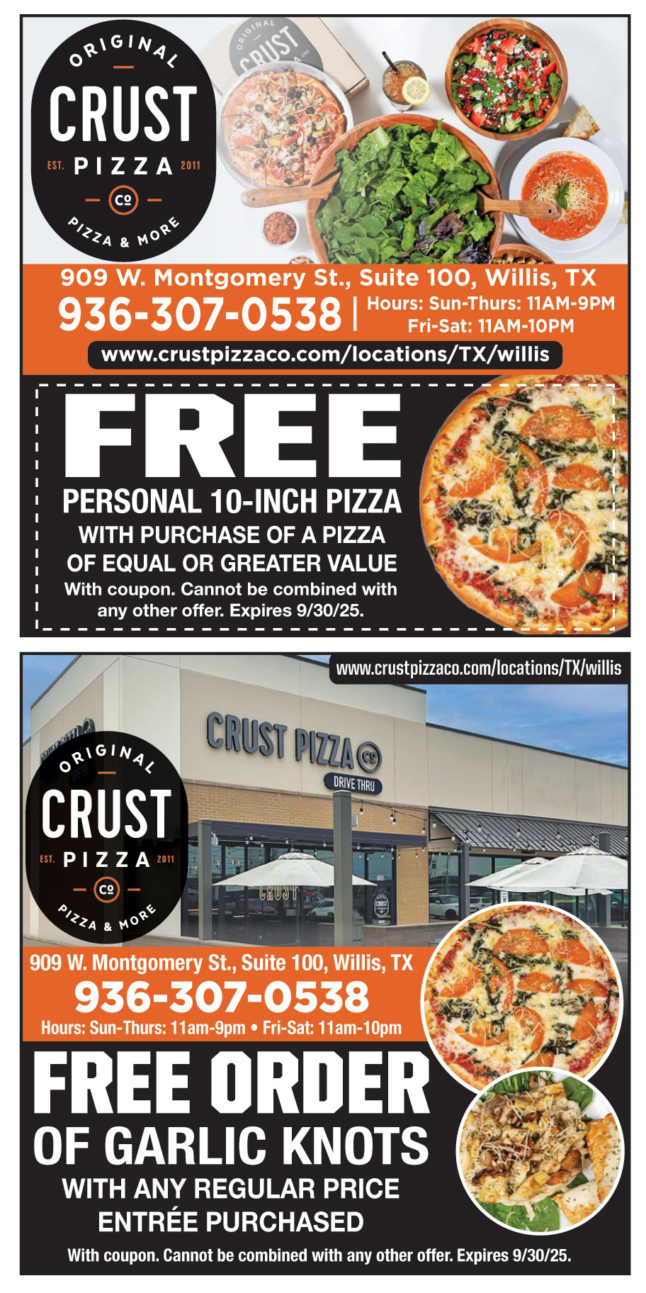 CRUST PIZZA CO WILLIS