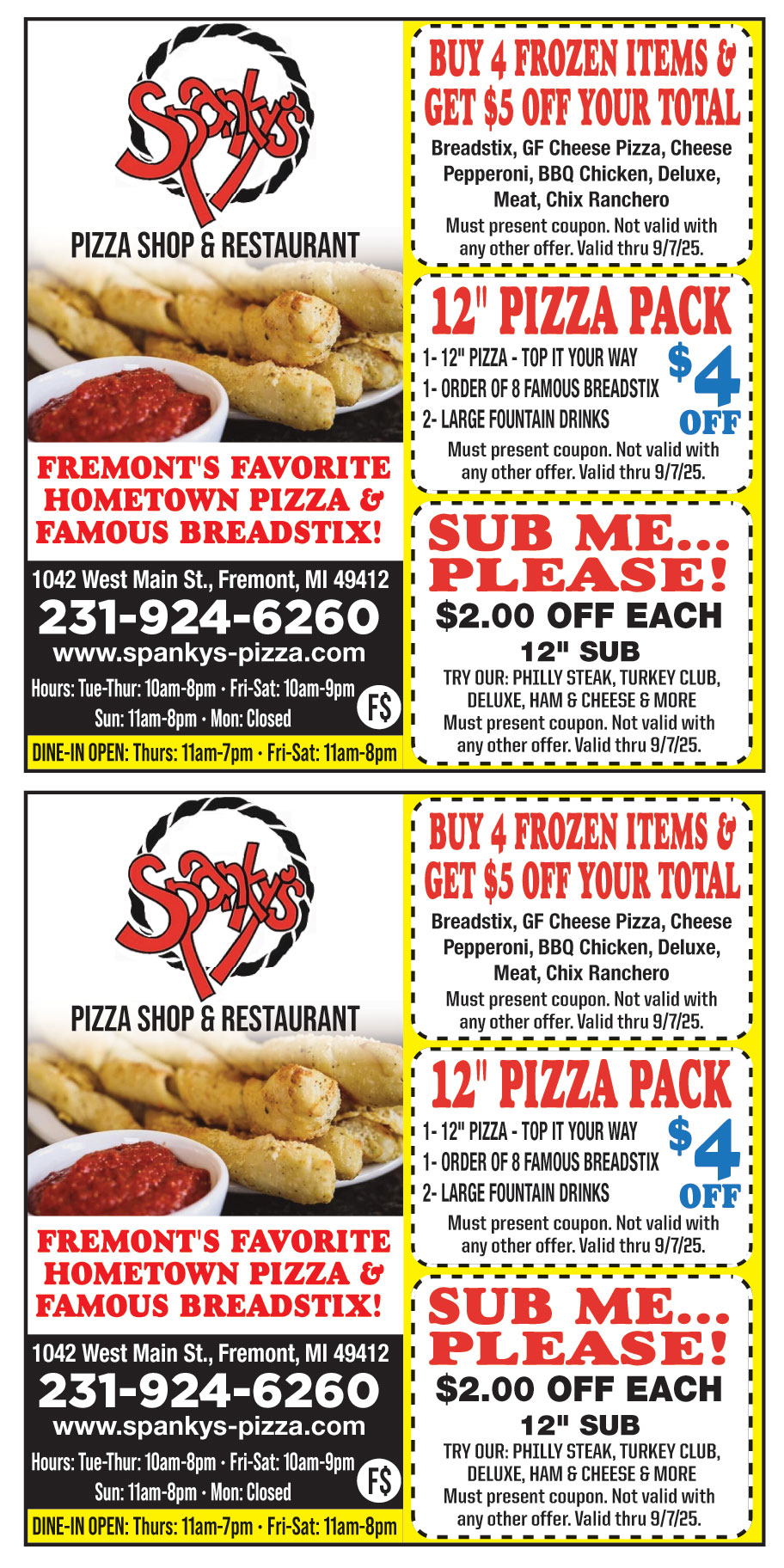SPANKYS PIZZA AND RESTAUR