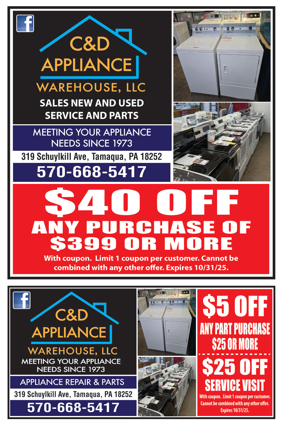 C AND D APPLIANCE LLC