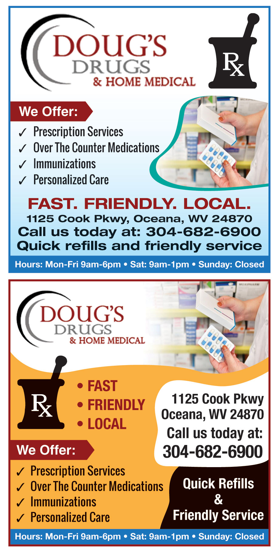 PRESCRIPTION SERVICES, OVER THE COUNTER MEDICATIONS