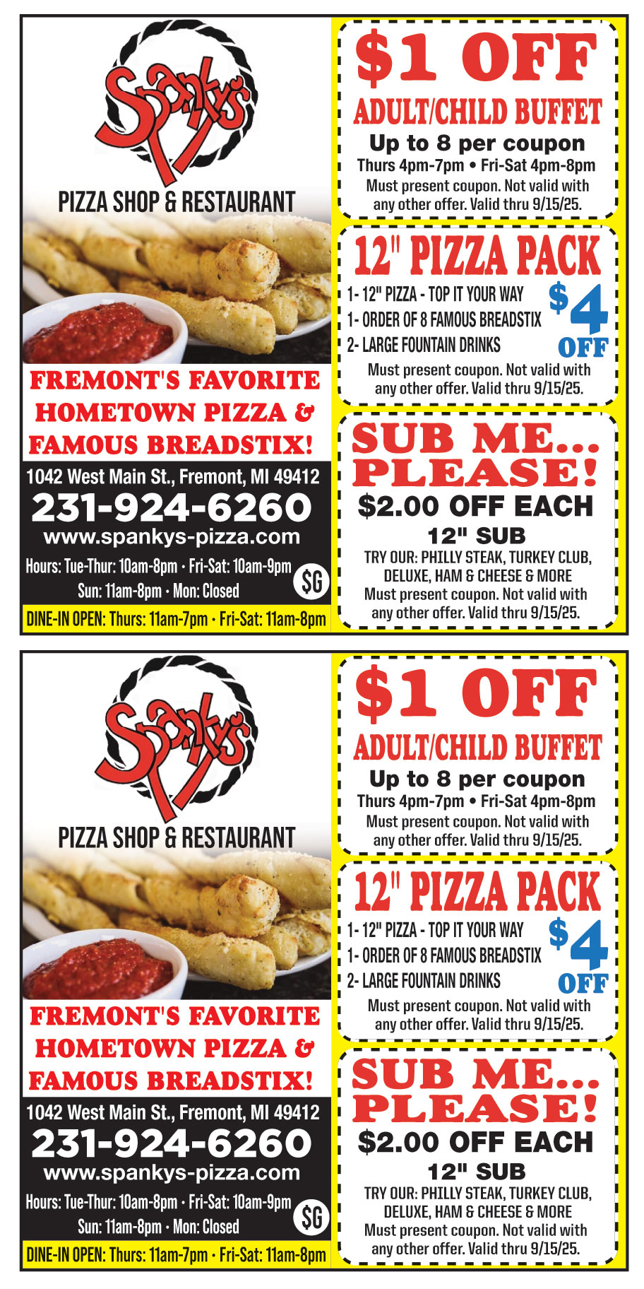 SPANKYS PIZZA AND RESTAUR