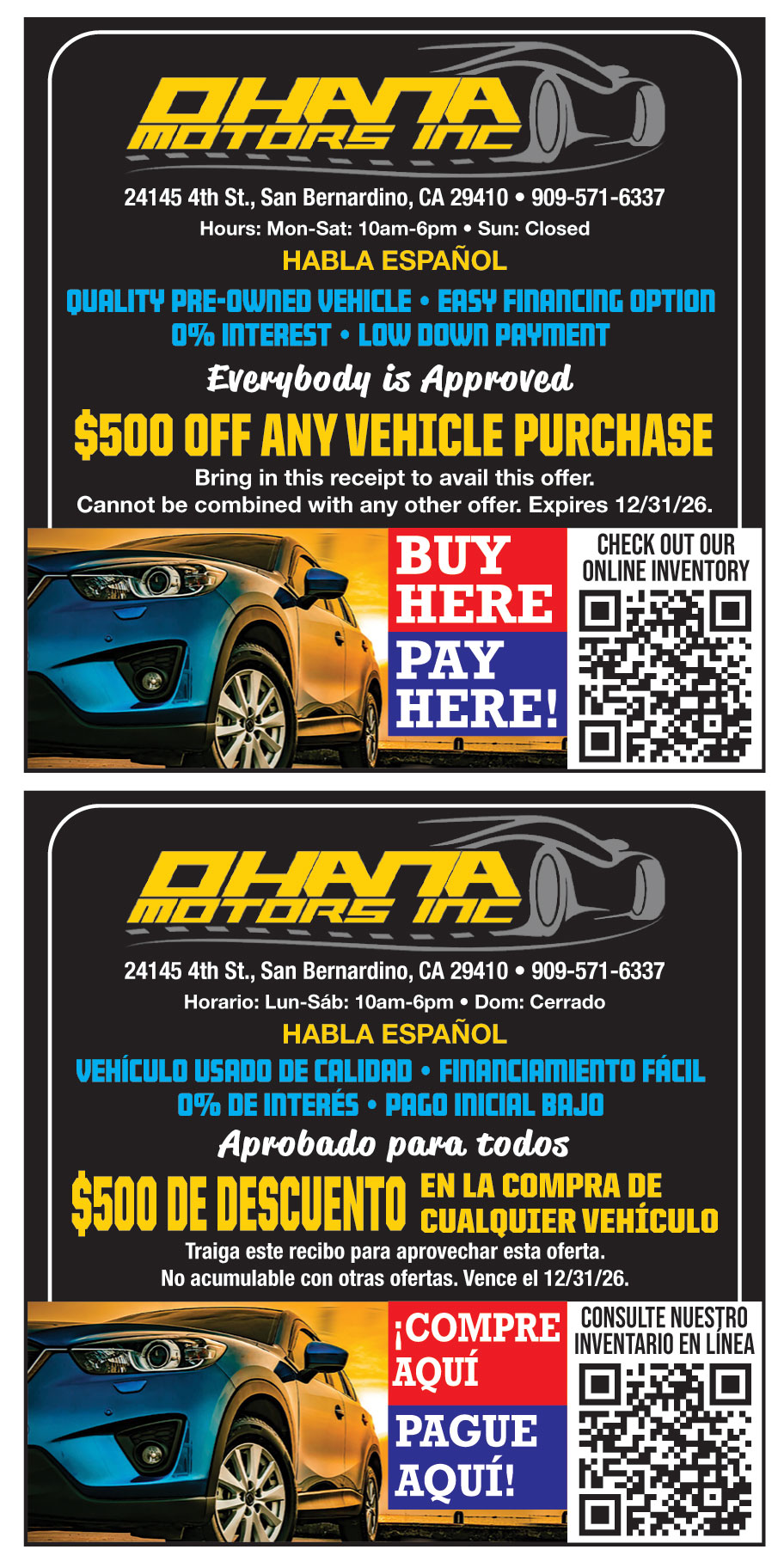 OHANA MOTORS