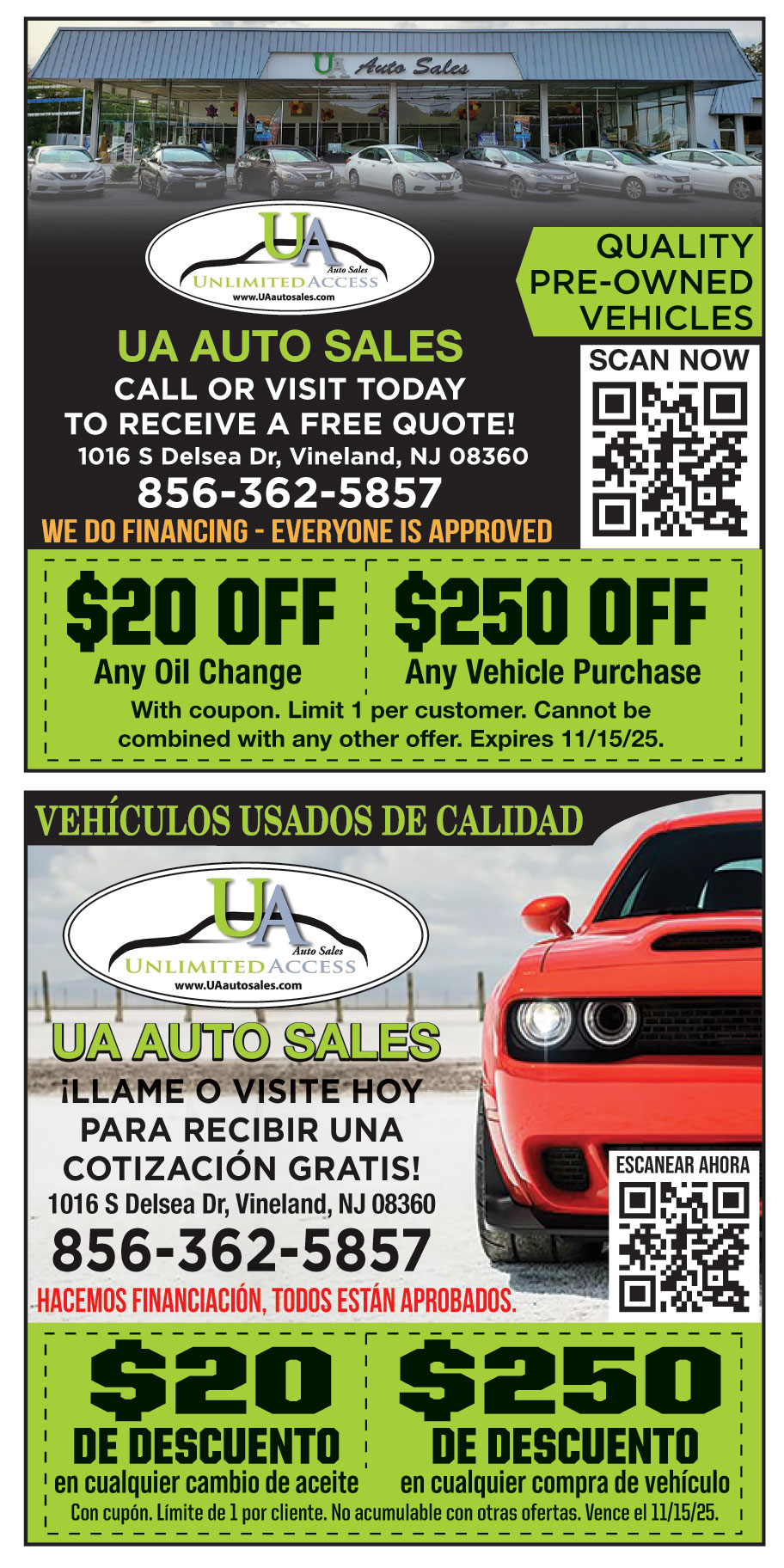 U A AUTO SALES INC