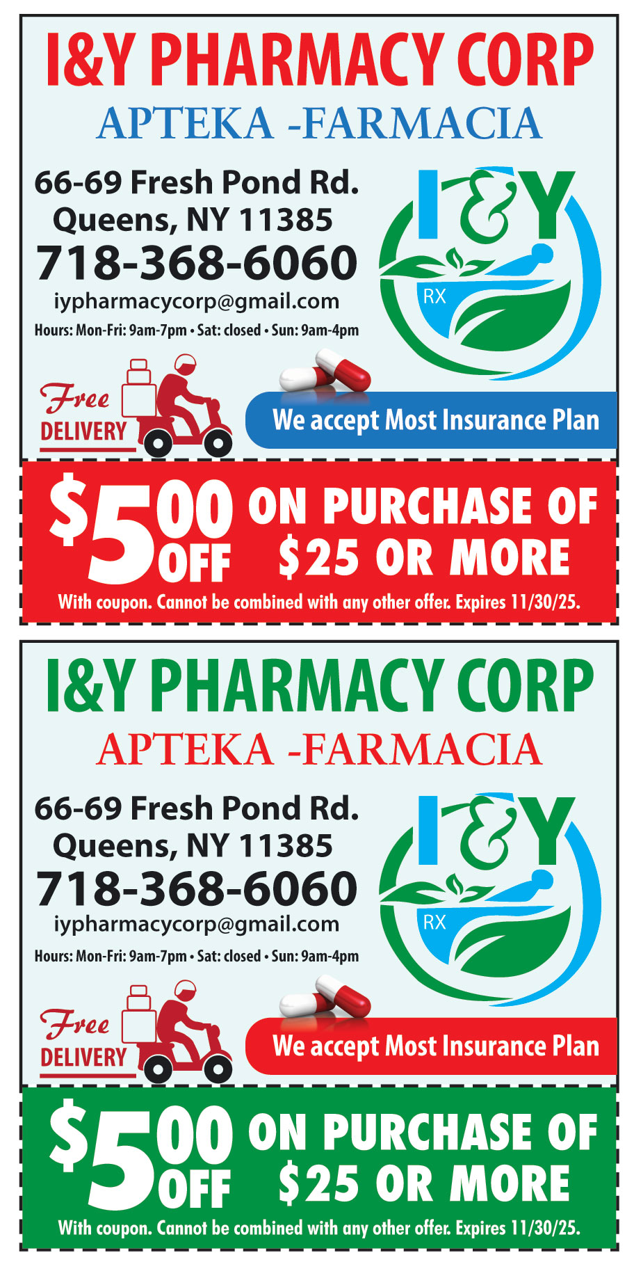 I AND Y PHARMACY CORP RI