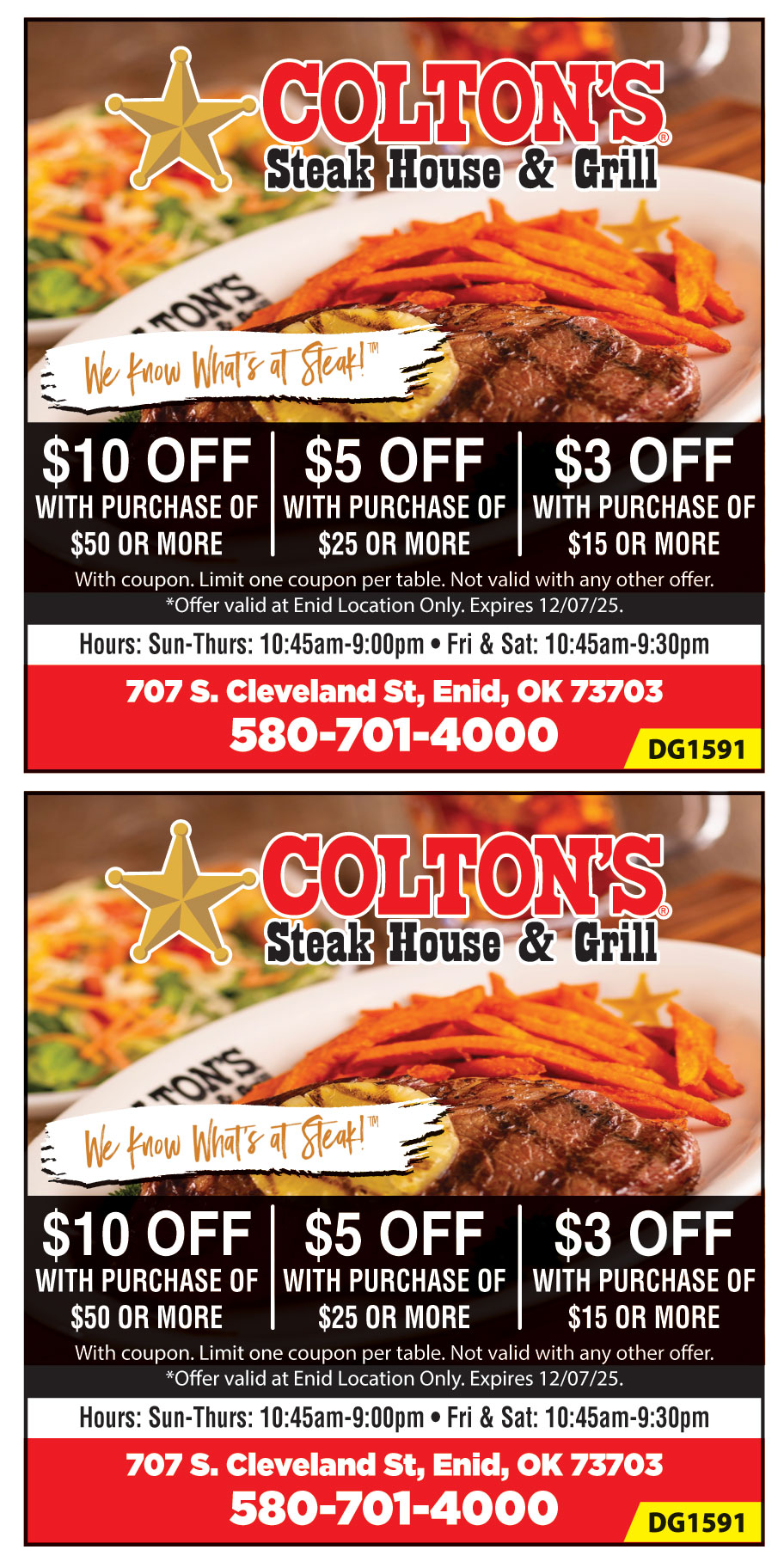 COLTONS STEAK HOUSE AND G