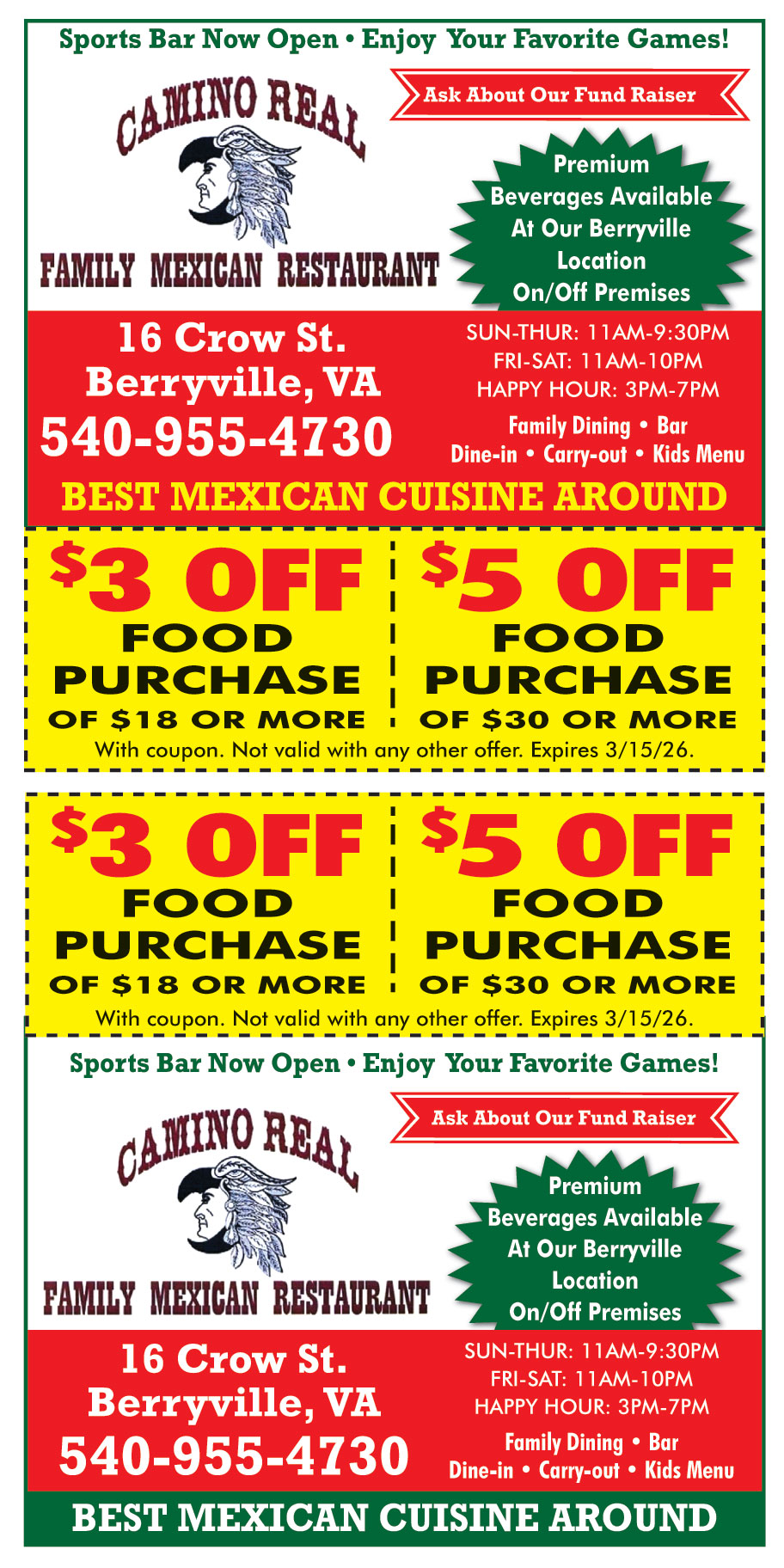 CAMINO REAL MEXICAN