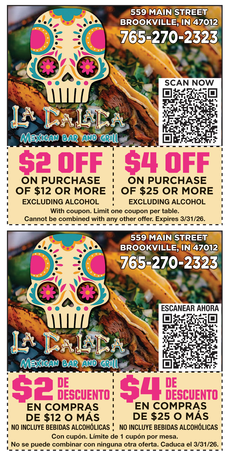 $4 OFF ON PURCHASE OF $25 OR MORE