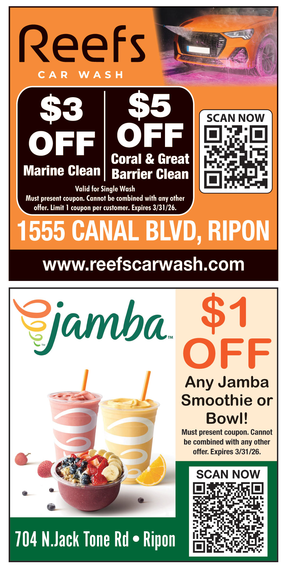 REEFS CAR WASH AND JAMBA