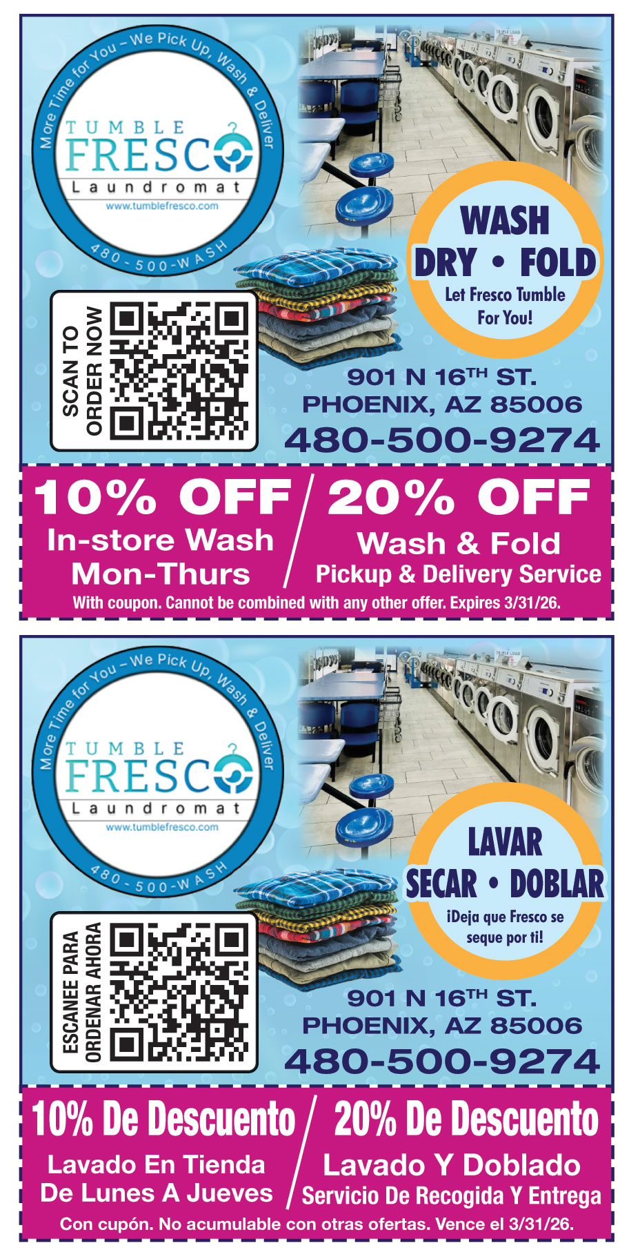 TUMBLE FRESCO LAUNDROMAT