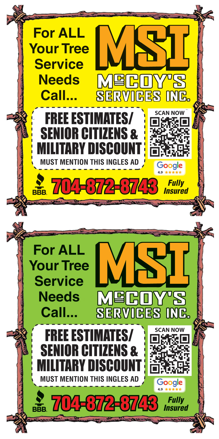 MCCOYS SERVICES INC