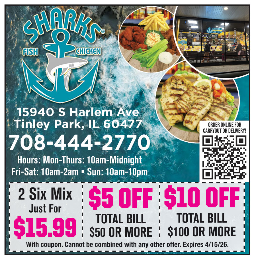 SHARKS FISH AND CHICKEN T