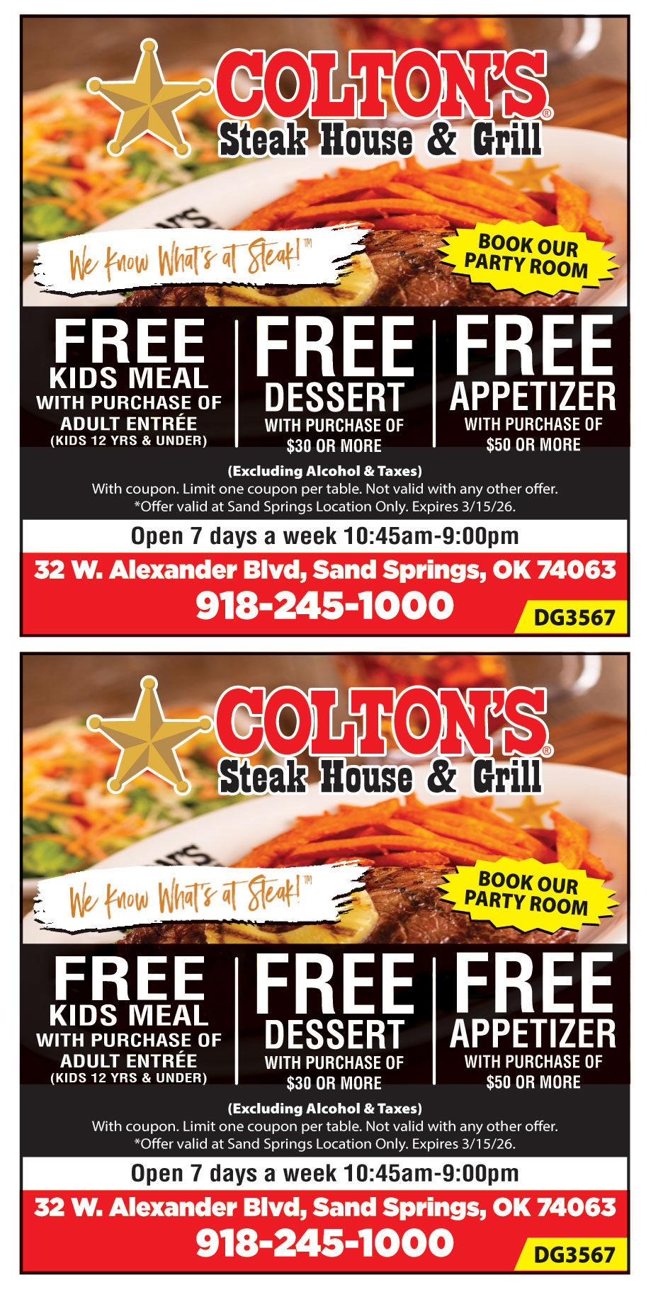 COLTONS STEAK HOUSE AND G