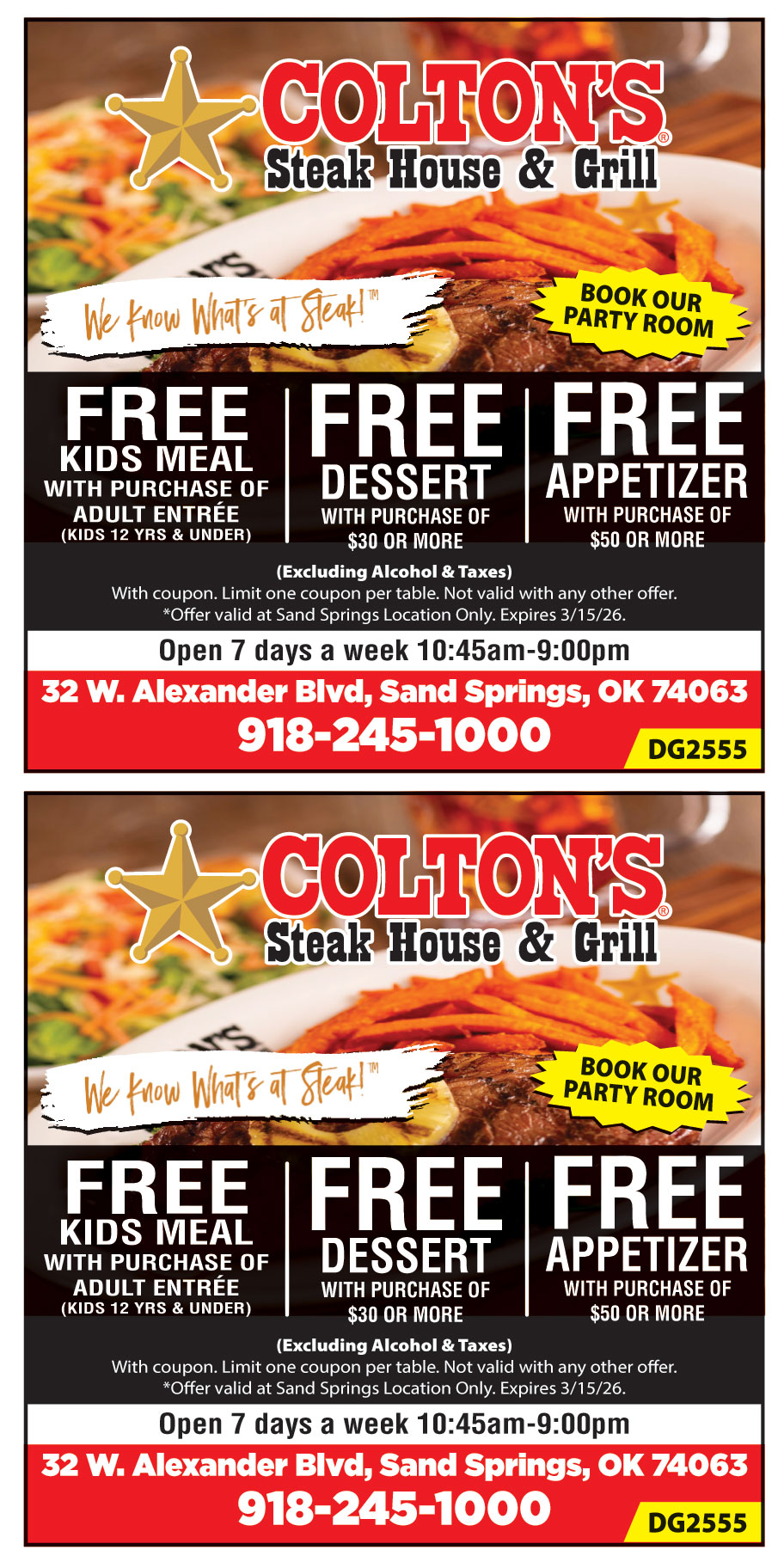 COLTONS STEAK HOUSE AND G